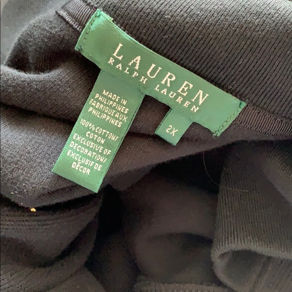 Lauren Ralph Lauren black cardigan with gold buttons, size 2X - Picture 5 of 5